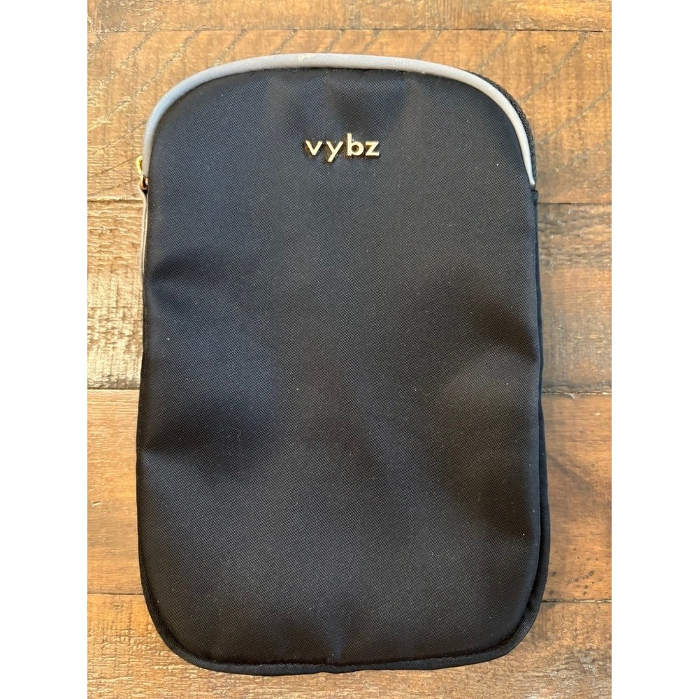 Vybz Magnetic Pouch Black Nylon Belt Loop Tech Accessory Gold Logo